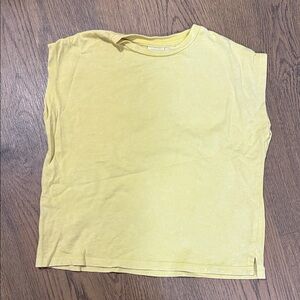 Zara Yellow Sleeveless muscle tank